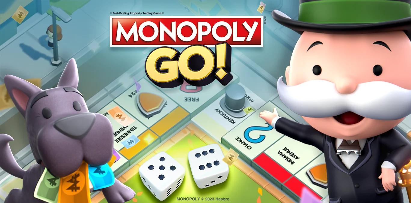 MONOPOLY GO official Scopely artwork with Mr. Monopoly and the game board